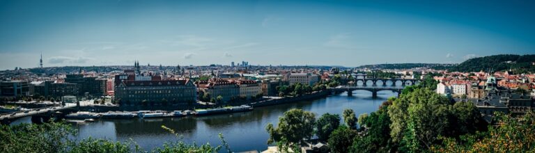 Prague city panorama