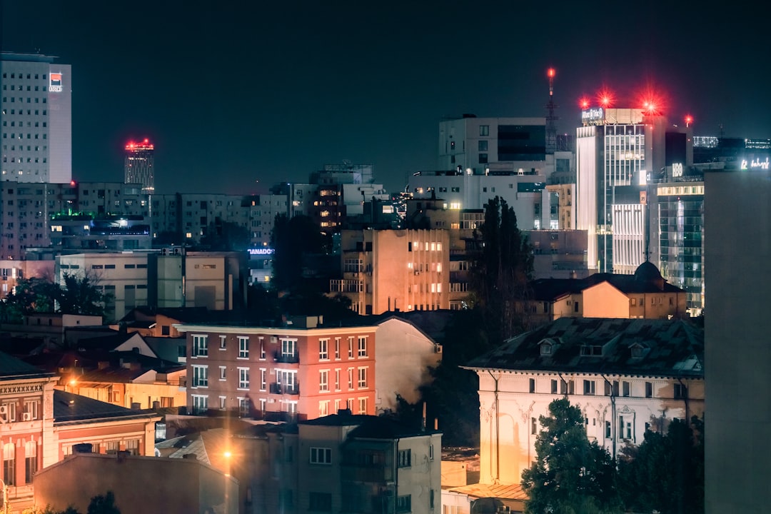 Bucharest city skyline