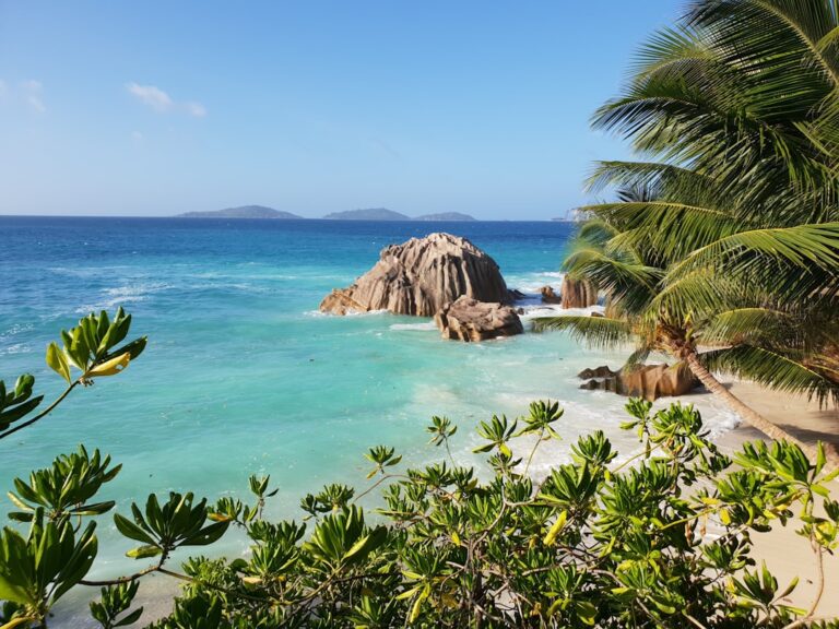 Seychelles beach landscape