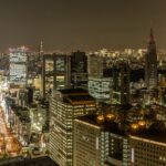 Tokyo night skyline