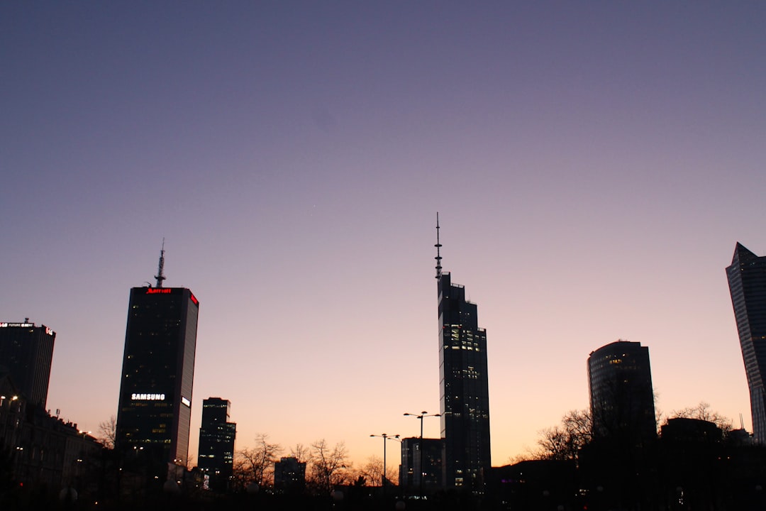 Warsaw city skyline
